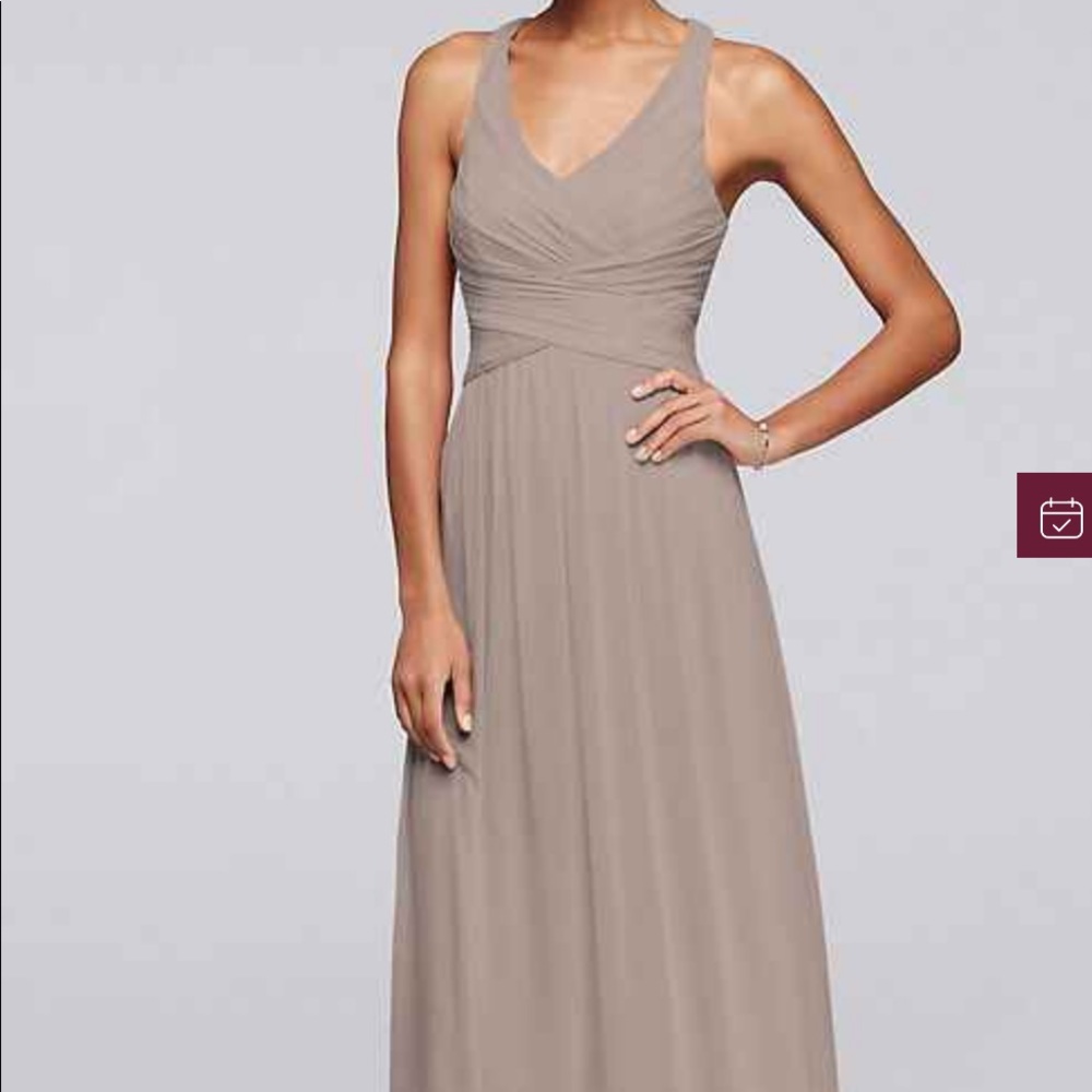 David’s Bridal Biscotti Bridesmaid Dress - size 0